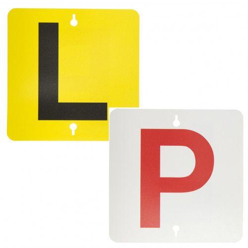 Yellow and Red L Logo - Streetwize P & L Plates QLD TAS SA NT White Red & Yellow Black