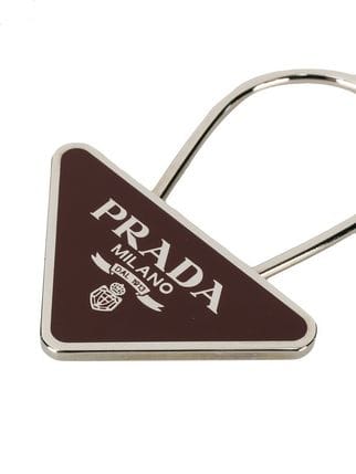 Prada Triangle Logo - Prada Logo Triangle Keyring - Farfetch
