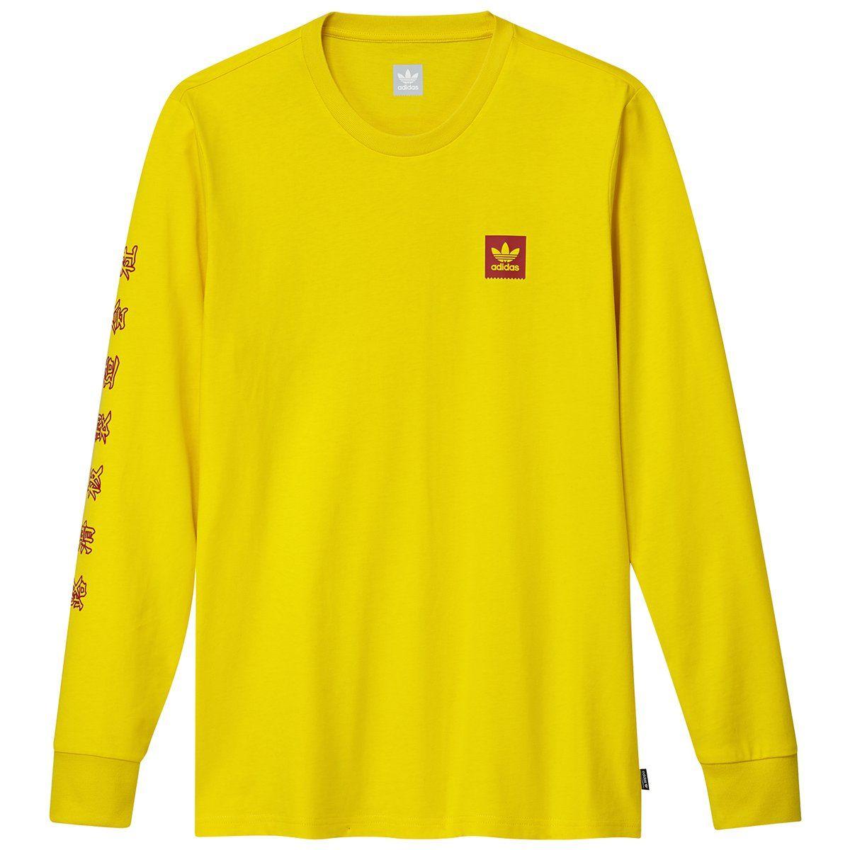 Yellow and Red L Logo - Adidas X Evisen L S T Shirt In Yellow Scarlet By Adidas