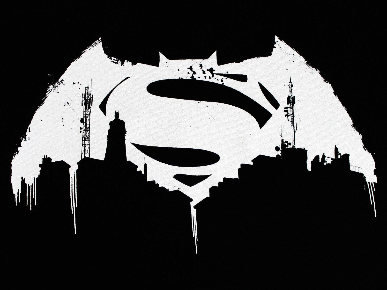 Dark Superman Logo - Batman vs Superman Logo Beaten Justice League Dark Knight DC Black