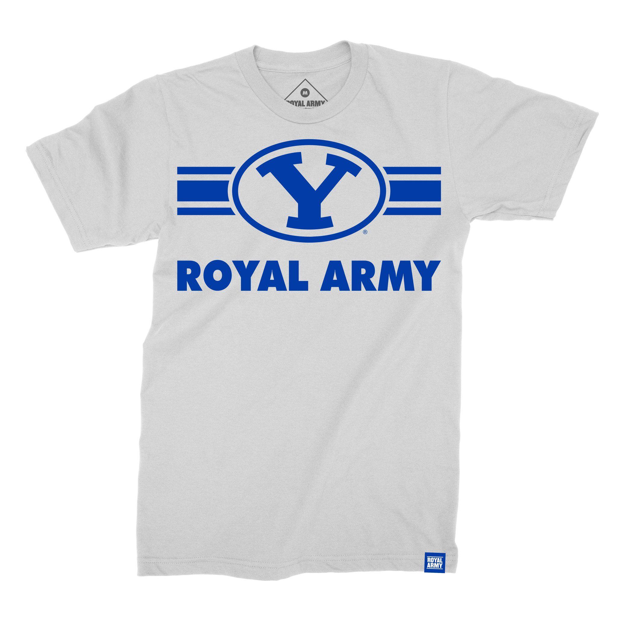 BYU Y Logo - Royal Army Striped Y BYU Logo T-Shirt – Royal Army Brand