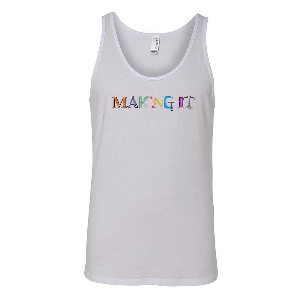 White Colored Logo - Making It Color Logo Unisex Tank Top