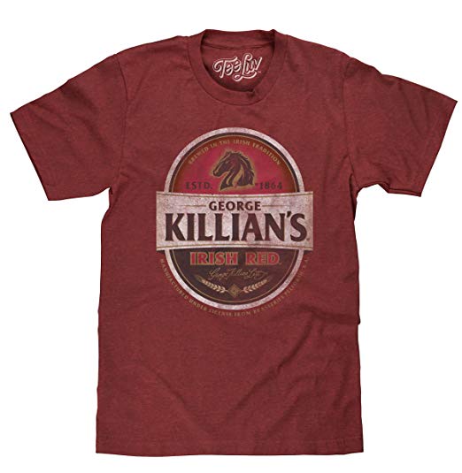 Killians Irish Red Beer Logo - George Killian's Beer T-Shirt - Killians Irish Red Premium Lager Shirt