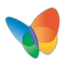 MSN Butterfly Logo - Microsoft rainbow butterfly Logos
