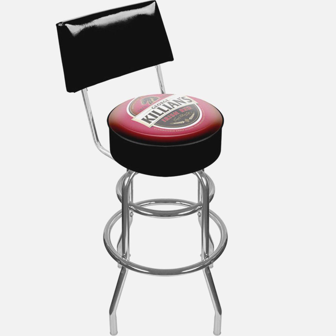 Killians Irish Red Beer Logo - George Killians Irish Red Beer Logo Bar Stool with Back at Retro ...