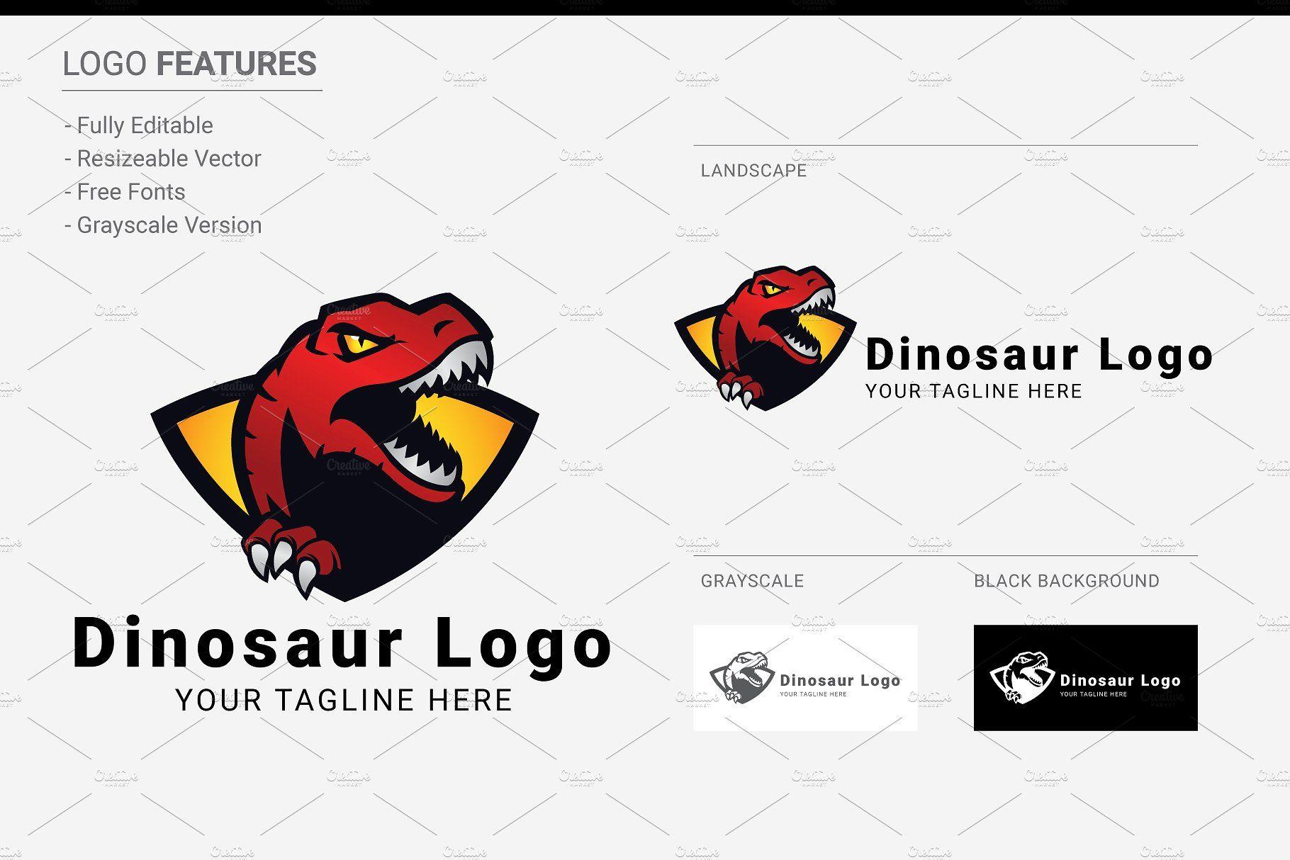 Dinosaur Logo - Dinosaur Logo ~ Logo Templates ~ Creative Market