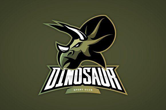 Dinosaur Logo - Dinosaur mascot sport logo design ~ Illustrations ~ Creative Market