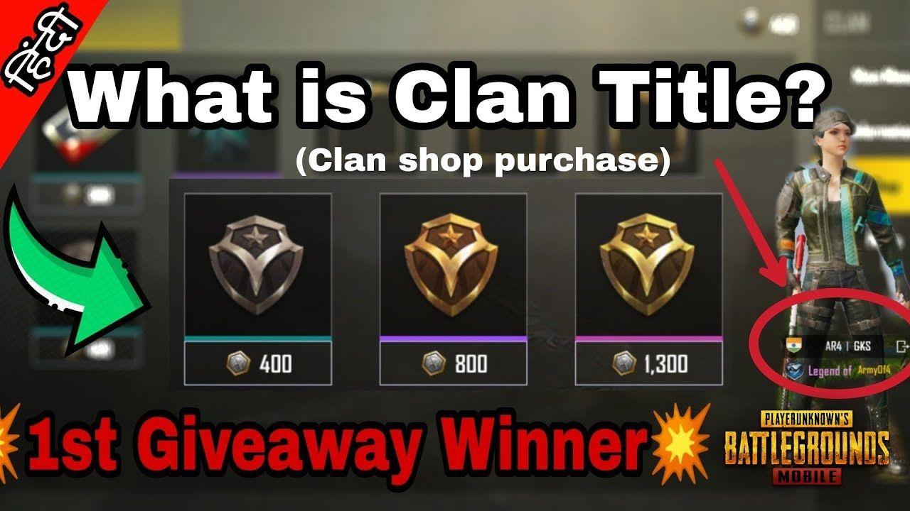 Lucky 7 Item Clan Logo - What is Clan title in Pubg Mobile clan shop ? | pubg mobile clan ...