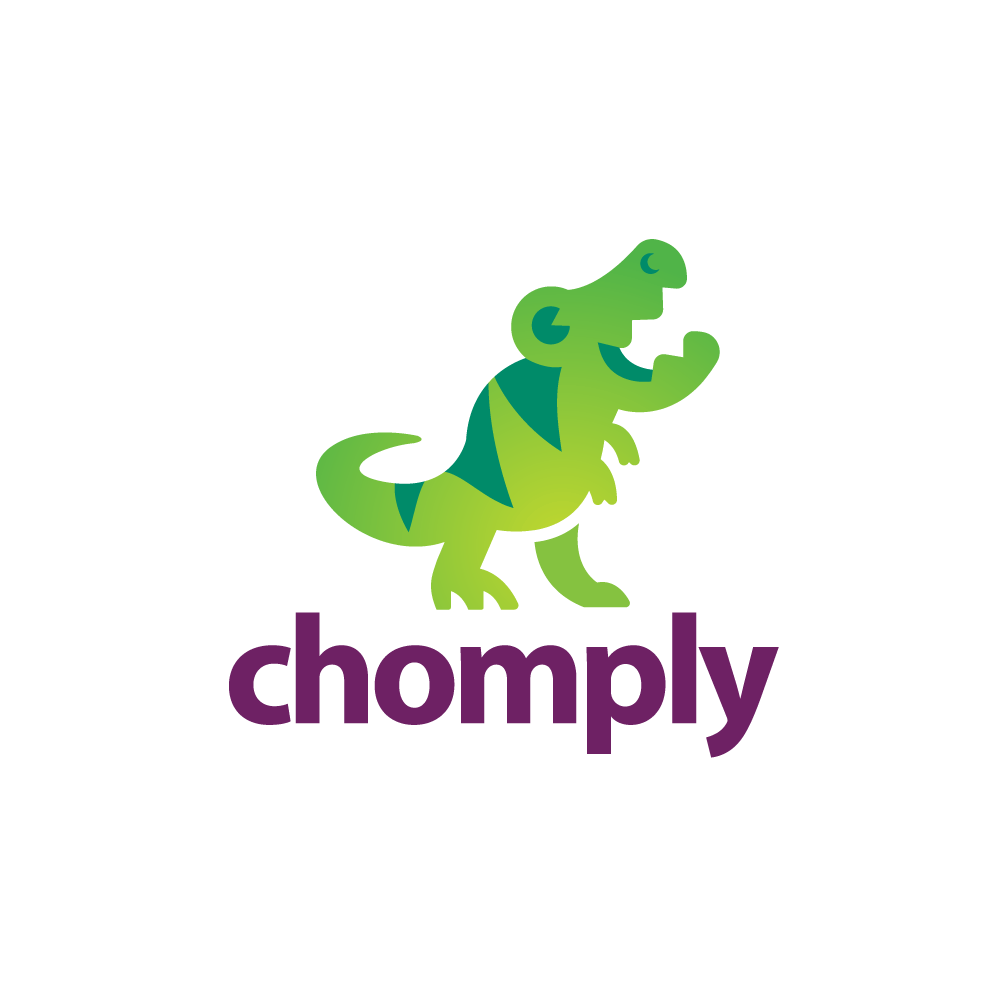 T-Rex Logo - Chomply—Dinosaur T-Rex Logo Design