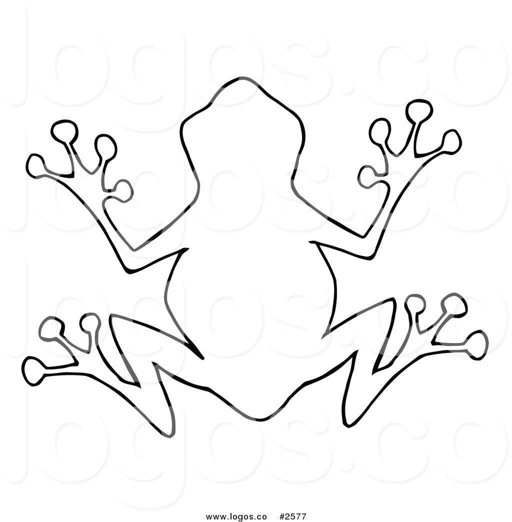 White and Black Frog Logo - Frog lineart line for free download on Ayoqq.org