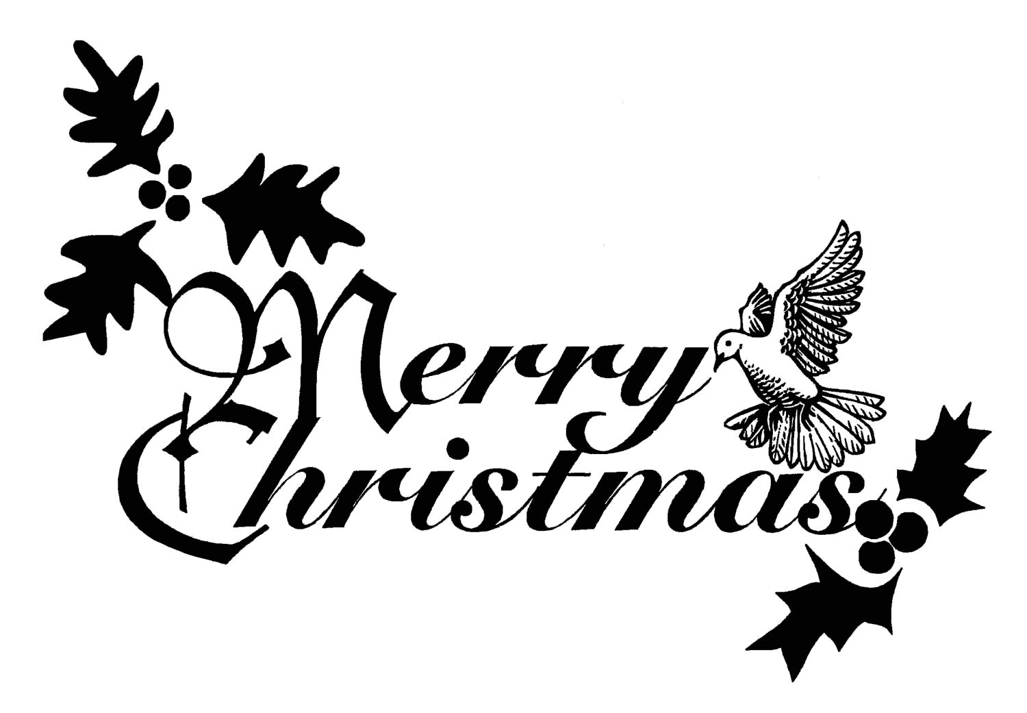 Christmas Black and White Logo - Christian merry christmas svg royalty free - RR collections