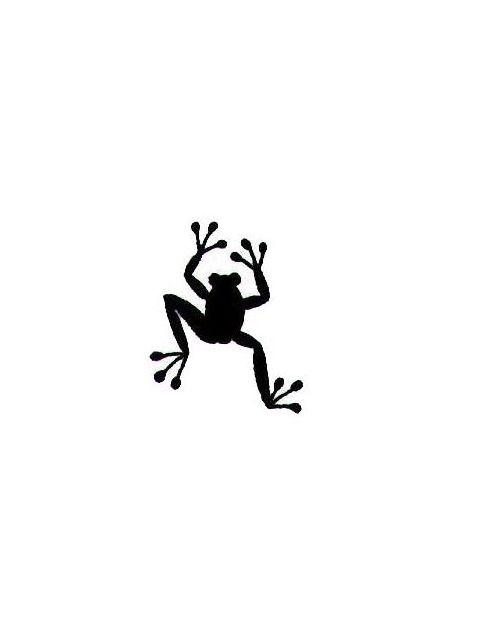 White and Black Frog Logo - Black Frog Tattoo Design