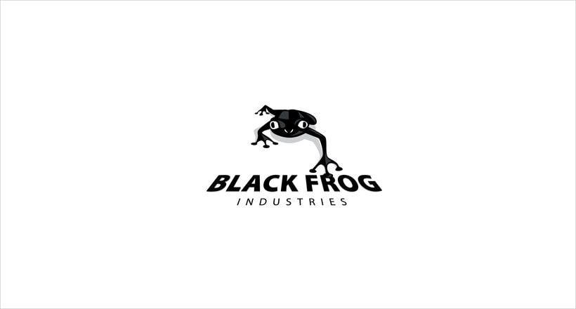 White and Black Frog Logo - Frog Logo Designs, Ideas, Examples. Design Trends PSD