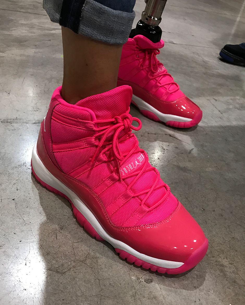 Hot Pink Jordan Logo - Air Jordan 11 Pink PE