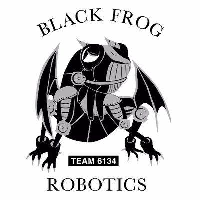 White and Black Frog Logo - Black Frog Robotics