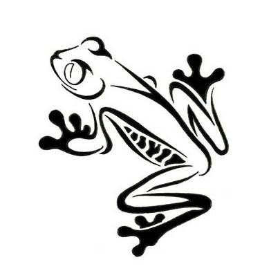 White and Black Frog Logo - Latest Frog Tattoos Designs