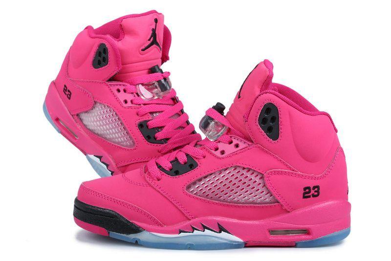 Hot Pink Jordan Logo - Women's Air Jordan 5 Hot Pink Black. Fitness 8). Jordans, Shoes