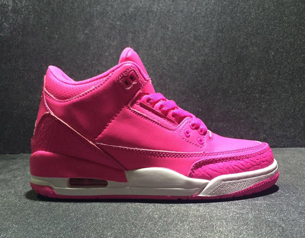 Hot Pink Jordan Logo - Air Jordan 3 GS 'Hot Pink'