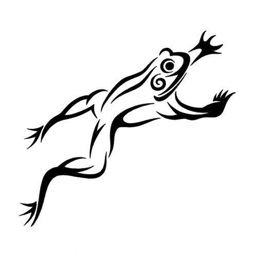 White and Black Frog Logo - Latest Frog Tattoos Designs
