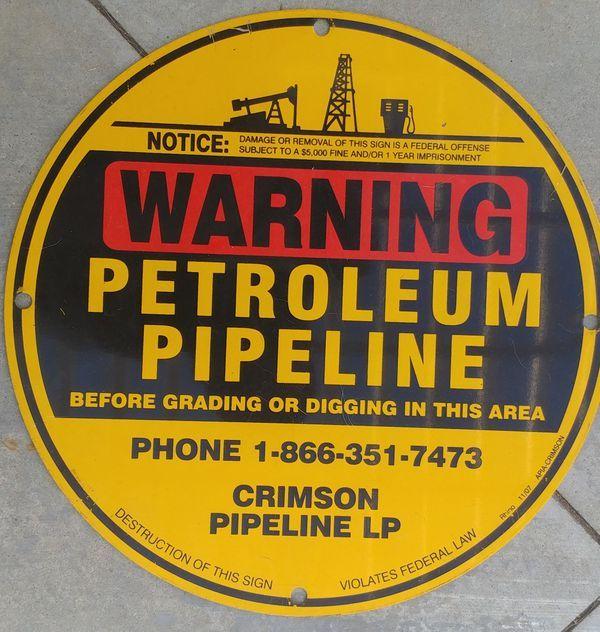 Crimson Pipeline Logo - Petroleum Pipeline Sign AUTOMOTIVE Gas and Oil mancave office garage ...