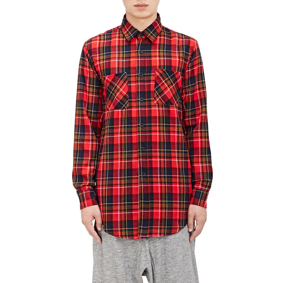 Flannel Fear of God Logo - Fear Of God Back-zip Flannel Shirt in Red for Men - Lyst