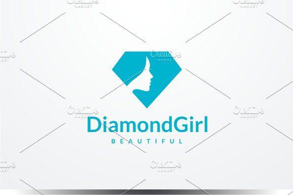 Diamond Brand Logo - Diamond Girl Logo ~ Logo Templates ~ Creative Market
