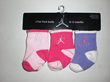 Hot Pink Jordan Logo - Nike Air Jordan Newborn Baby Socks Light & Hot Pink