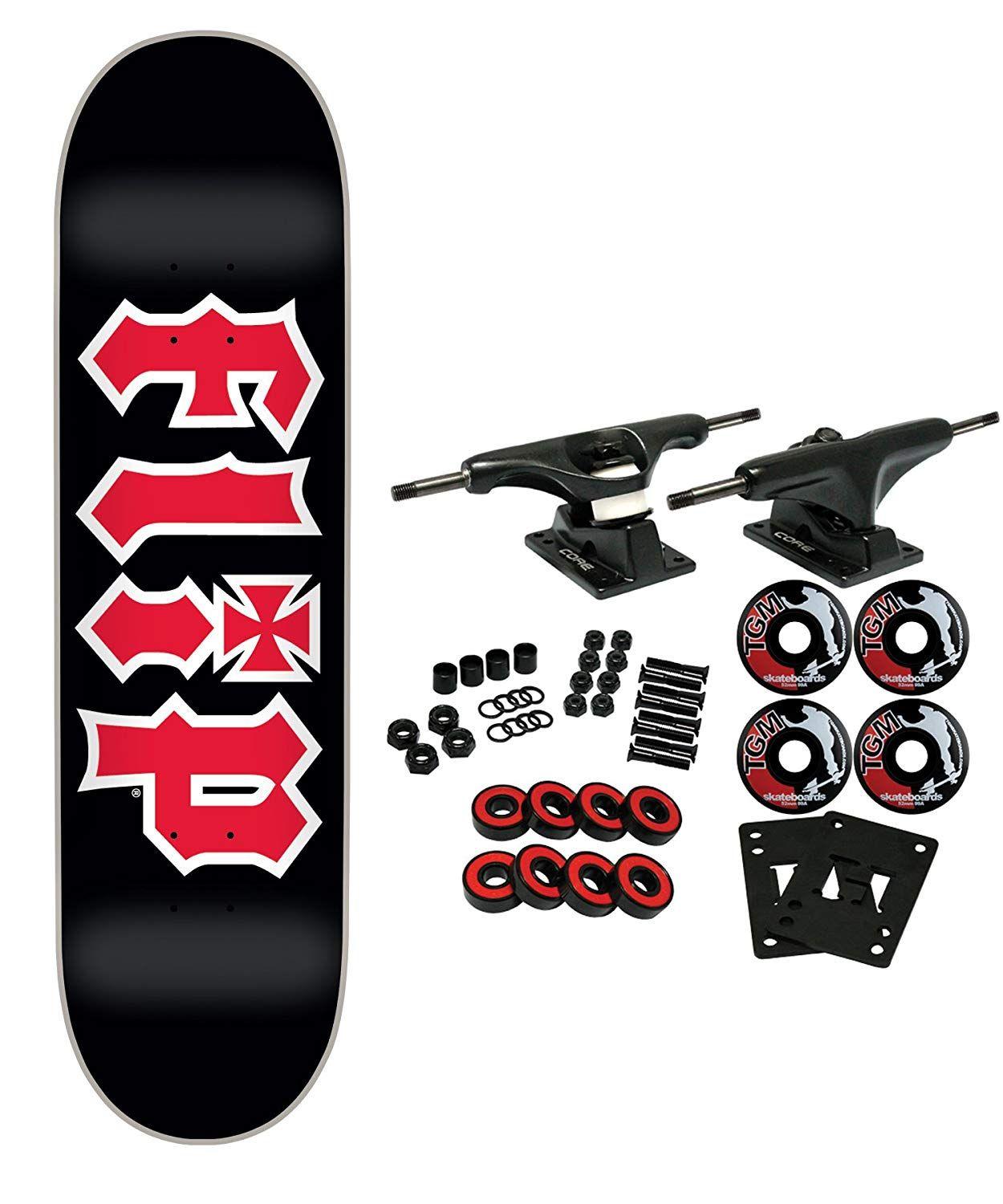 Flip Skateboard Logo - Amazon.com : Flip Skateboard Complete HKD Black 7.75