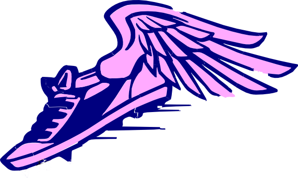 Tennis Shoe with Wings Logo - Winged Shoe Athletic