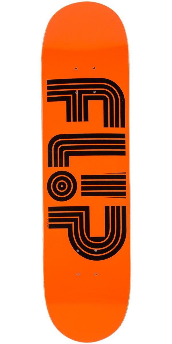 Flip Skateboard Logo - Flip Odyssey Logo Tube Skateboard Deck - Orange - 8.0