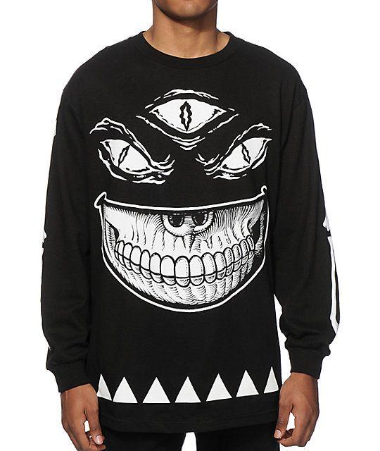 Mishka Eye Logo - Popaganda x Mishka 3rd Eye Grin Long Sleeve T-Shirt | Zumiez