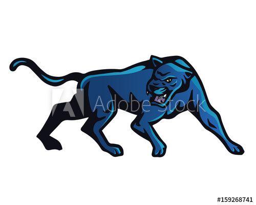 Angry Animal Logo - Vintage Aggressive Angry Animal In Action Illustration Logo - Blue ...