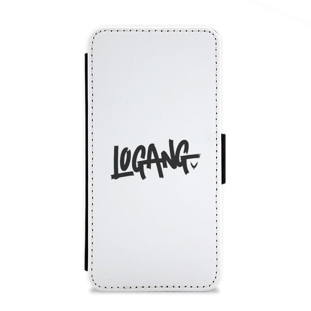 Logsn Paul Logang Logo - White Logang Logo - Logan Paul Flip Wallet Phone Case - Fun Cases