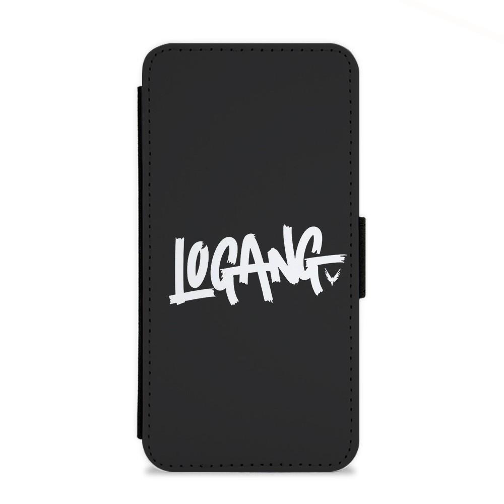 Logsn Paul Logang Logo - Black Logang Logo - Logan Paul Flip Wallet Phone Case - Fun Cases