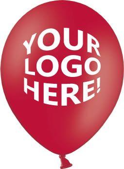 Red Printing Logo - Red Latex Balloons with Custom Printing
