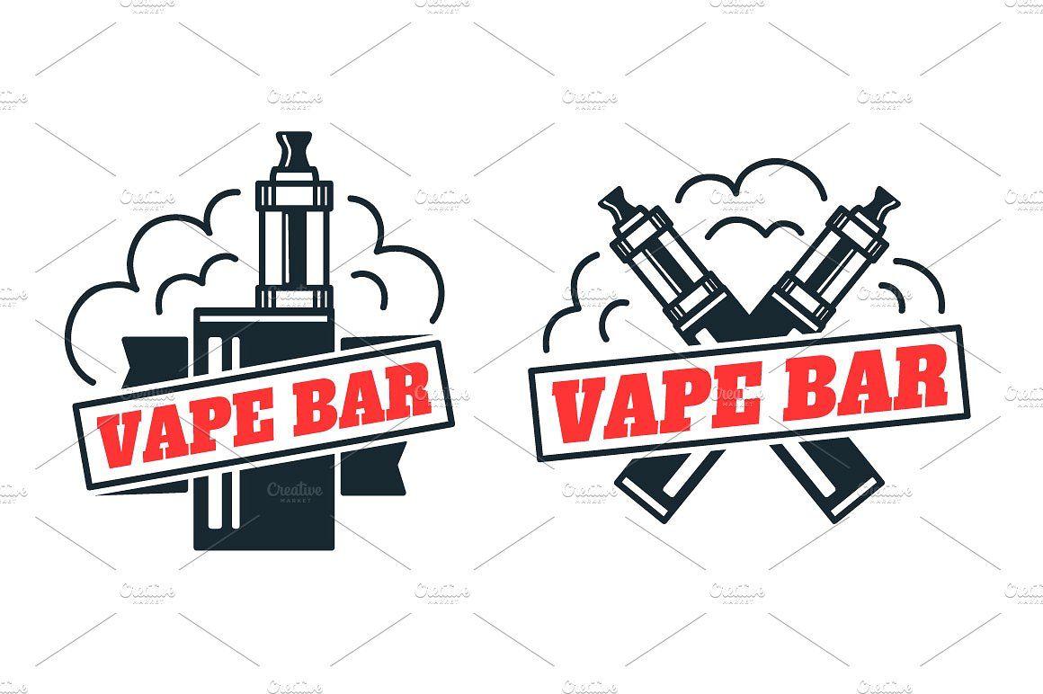 Vaper Logo - Vape bar logo design ~ Logo Templates ~ Creative Market