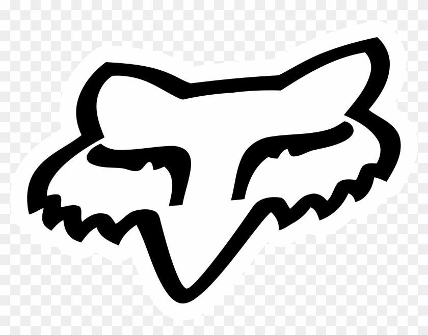White Fox Head Logo - Fox Racing Logo, Head, White-black - Logo Fox Racing Png - Free ...
