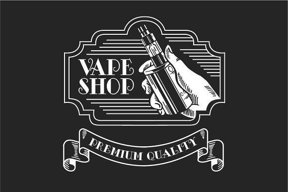 Vape Company Logo - Vape shop logo, labels templates ~ Logo Templates ~ Creative Market