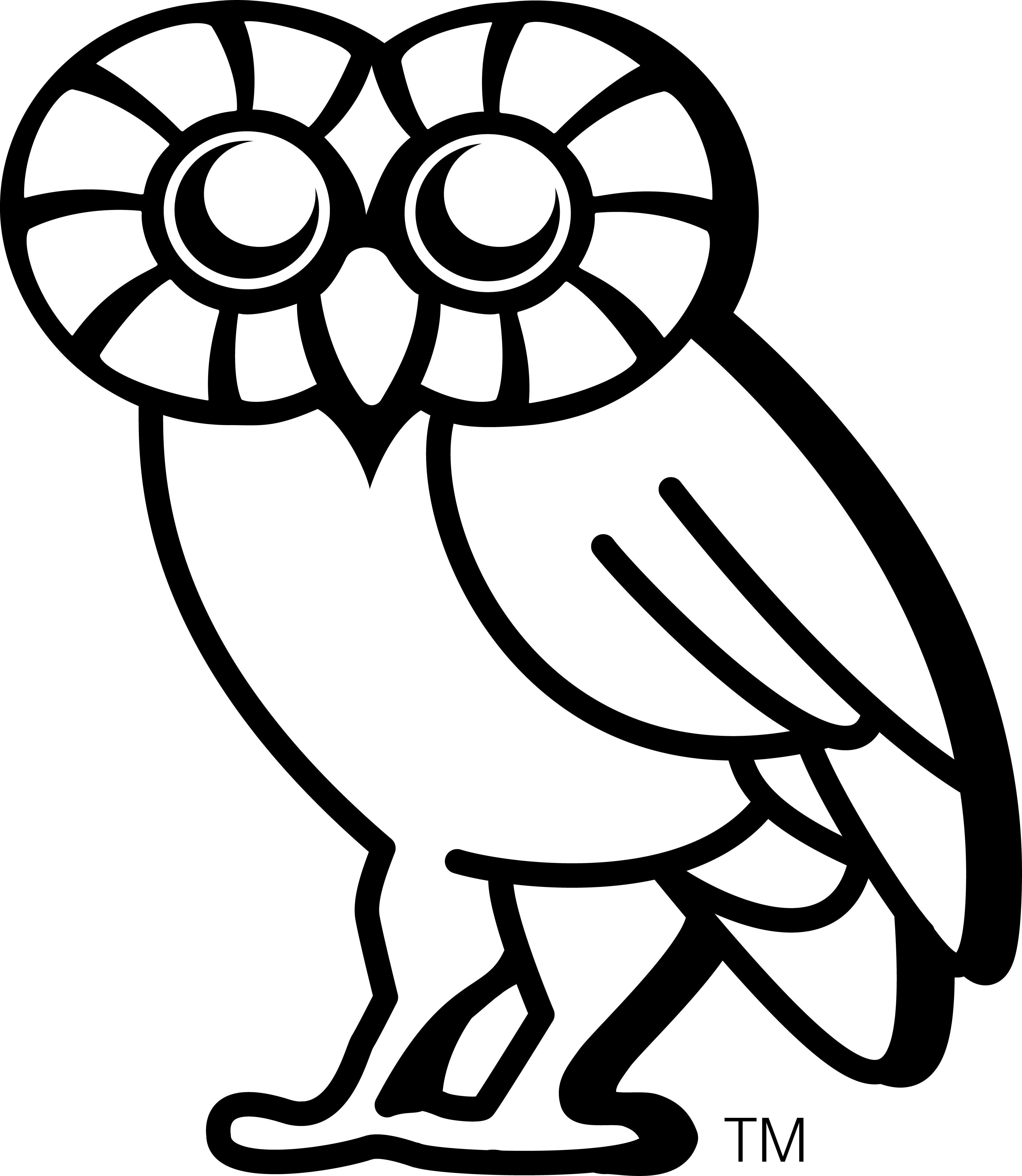Black and White Owl Logo - Downloads and Tools : Rice University
