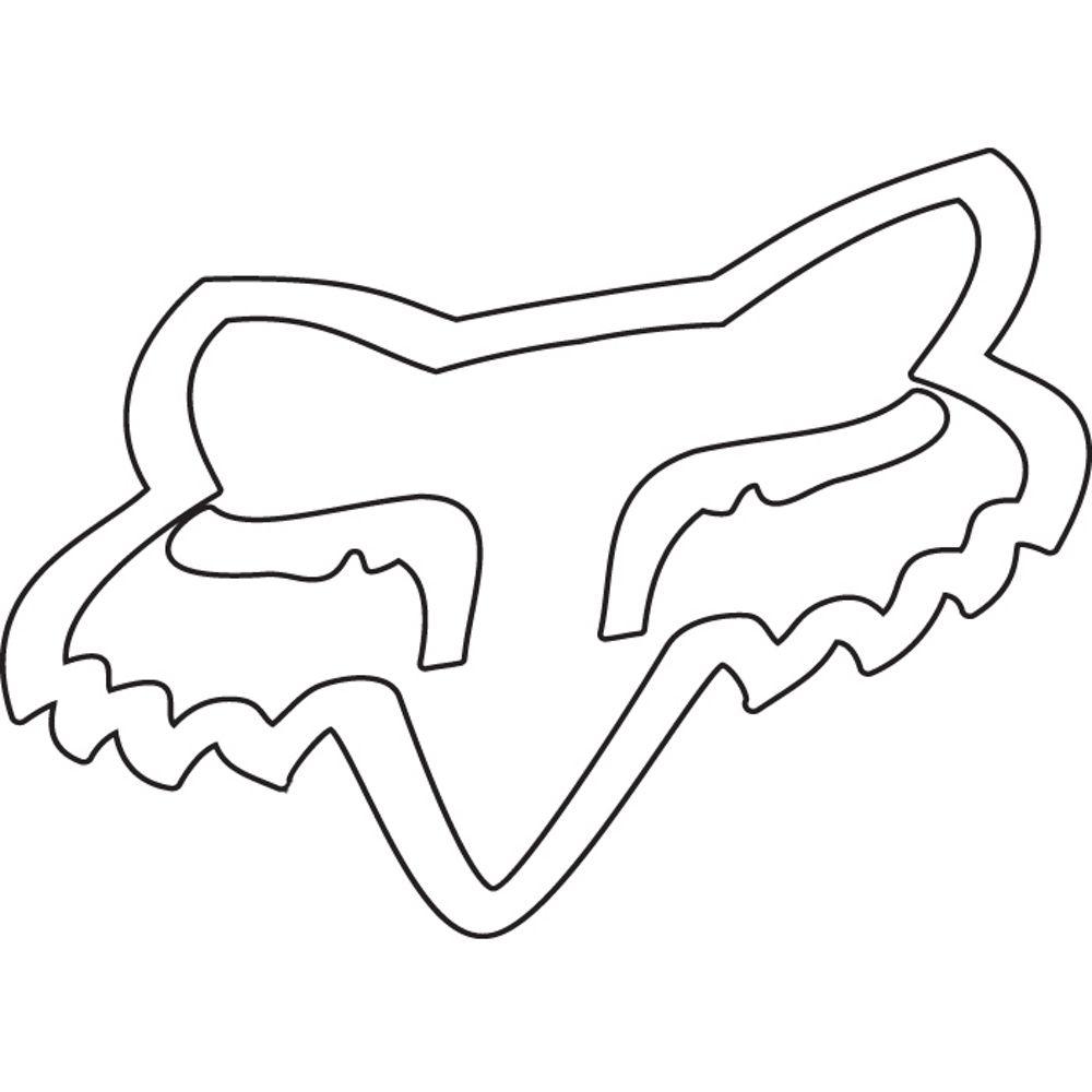 White Fox Head Logo - Fox Racing® White FOXHEAD TDC STICKER 28 INCH - Foxracing.com SALE ...