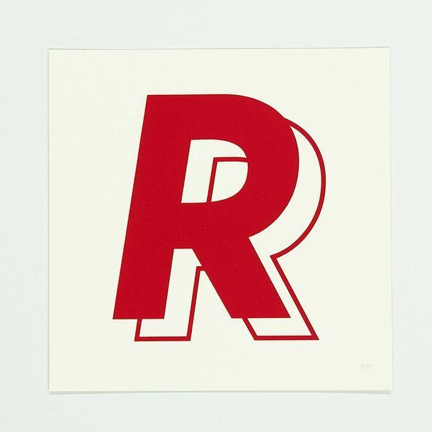 Red Printing Logo - R Screen Print. Typography. Typography, Graphic design