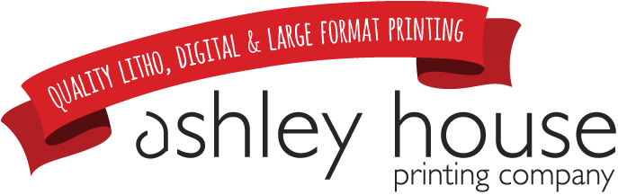 Red Printing Logo - Ashley House Printing Company | Exeter Printers | Eco-friendly Print