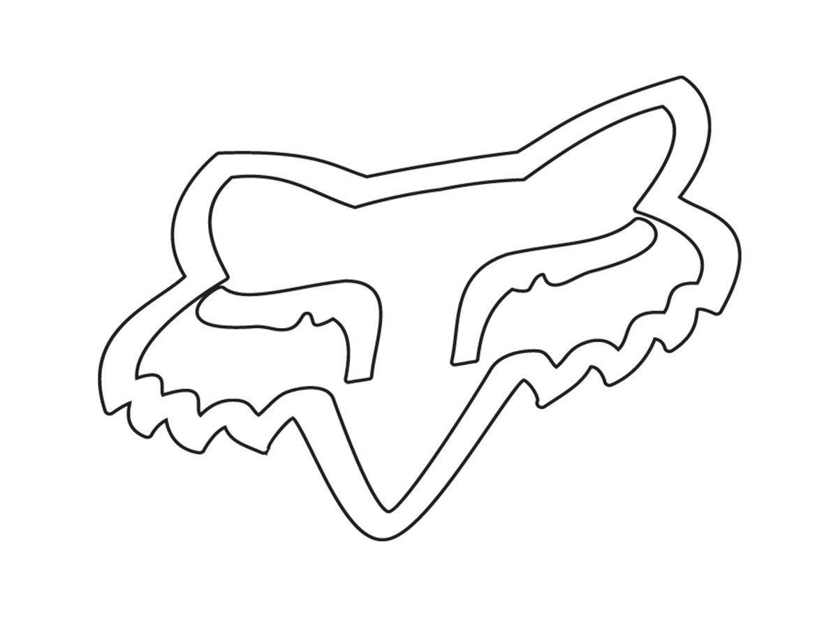 White Fox Head Logo - Fox Racing Foxhead TDC Sticker - 10