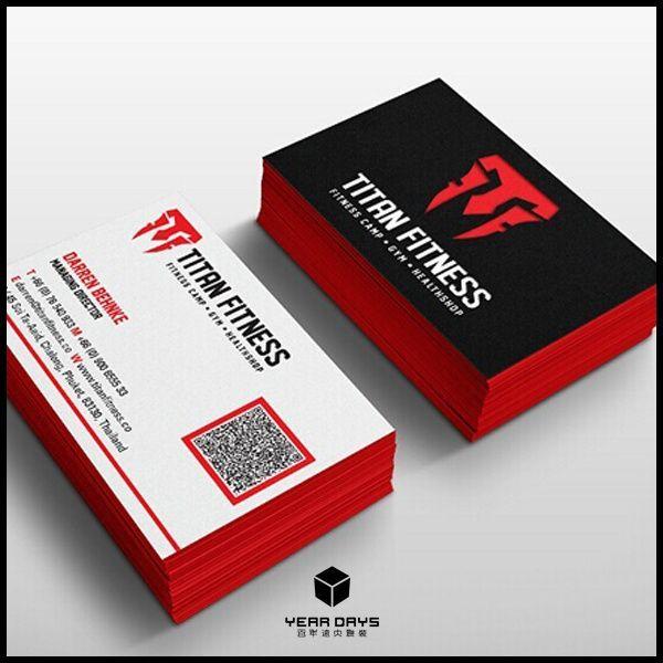 Red Printing Logo - Colorful Printing Custom Business cards Red Edge color, Logo With ...