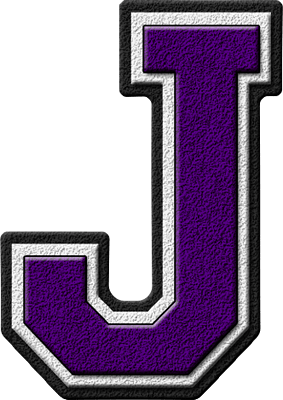 Purple J Logo - Presentation Alphabets: Purple Varsity Letter J. The Letter J
