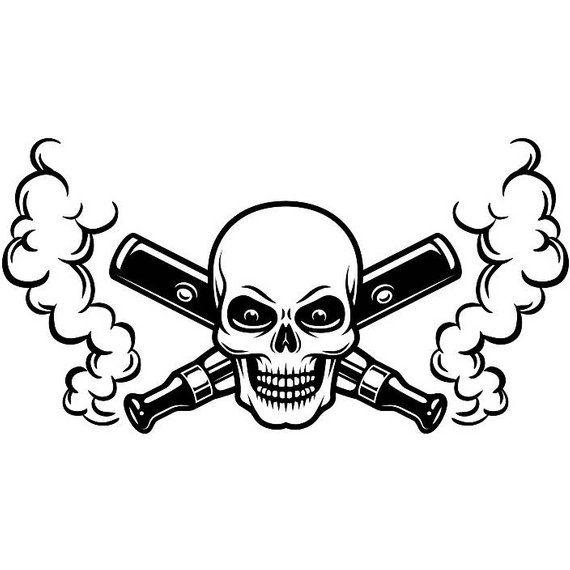 Skull Vape Logo - Vaporizer Logo 15 Vape Vapor Crossed Smoking Smoke Shop | Etsy