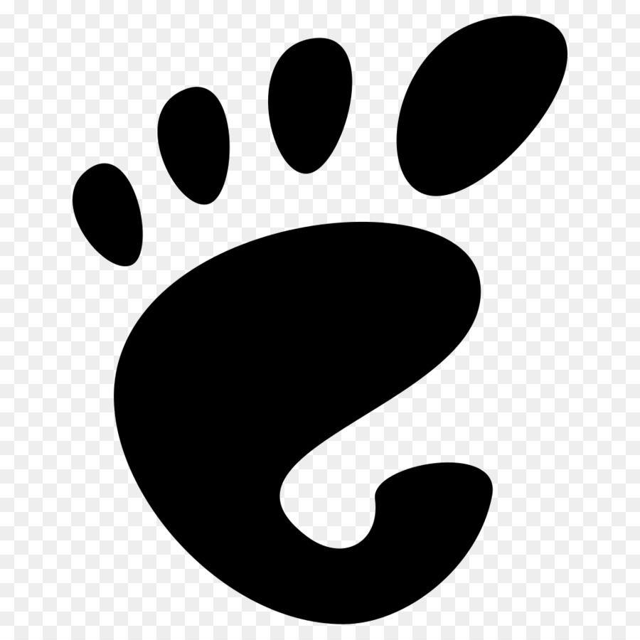 Black Footprint Logo - GNOME Foundation Logo Linux Desktop environment - footprint png ...