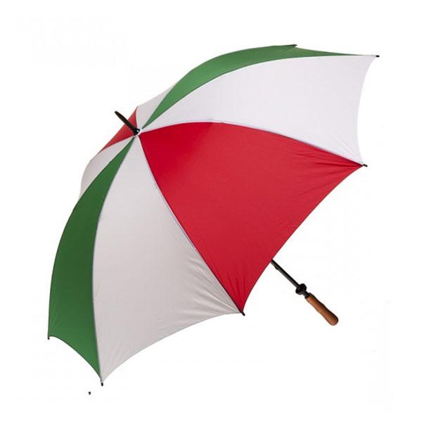 White and Red Umbrella Logo - Clifton Albatross Golf Large Windproof White Emerald Red Umbrella -