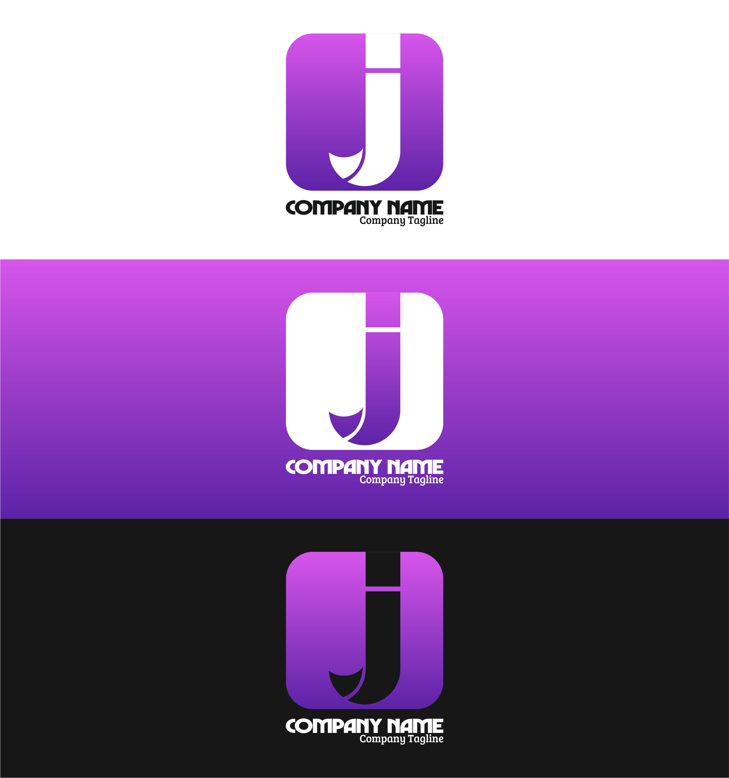 Purple J Logo - Orcheva : J Logo Design