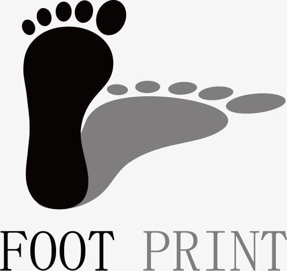 Black Footprint Logo - Feet Footprints Logo Material, Logo Vector, Footprint, Black PNG